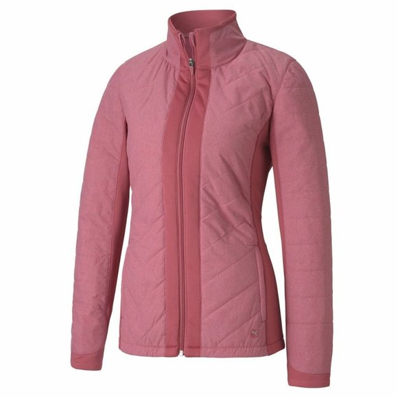 NWT Puma Women's Primaloft Golf Jacket - Rose Wine/Pink Quilted Size XL - Picture 1 of 13